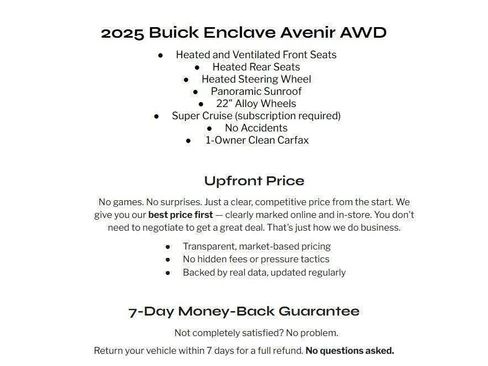 Used 2025 Buick Enclave Avenir w/ Super Cruise Package AWD/4WD image 81