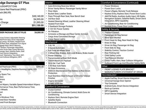 Certified 2023 Dodge Durango GT AWD/4WD image 43