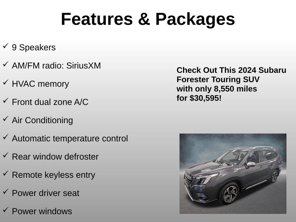 Used 2024 Subaru Forester Touring w/ POP Package 3 AWD/4WD image 8