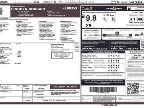Certified 2022 Lincoln Corsair Reserve w/ Elements Package image 3