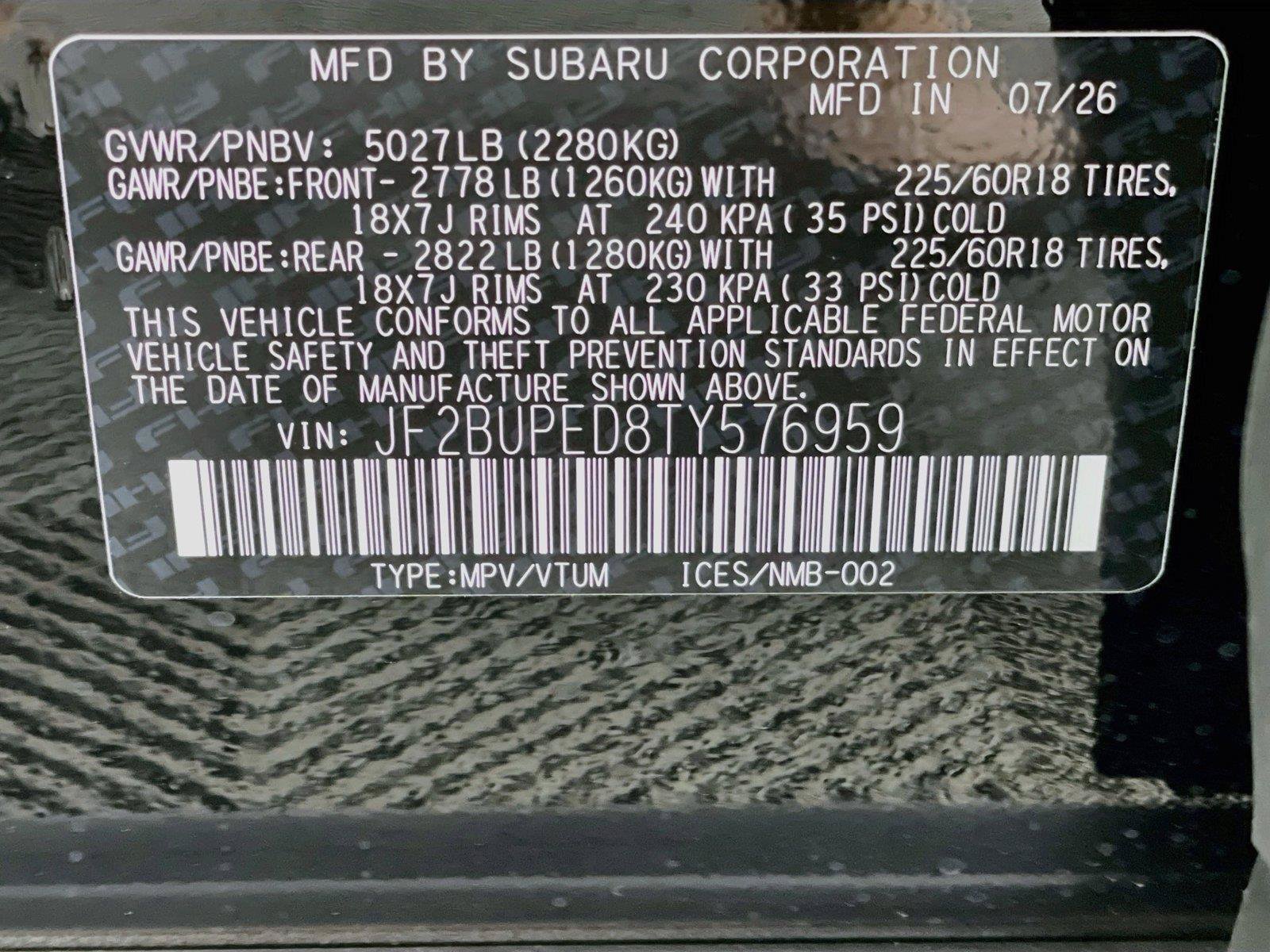 New 2026 Subaru Outback Touring AWD/4WD image 21