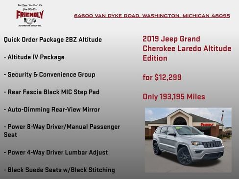 Used 2019 Jeep Grand Cherokee Altitude AWD/4WD image 5