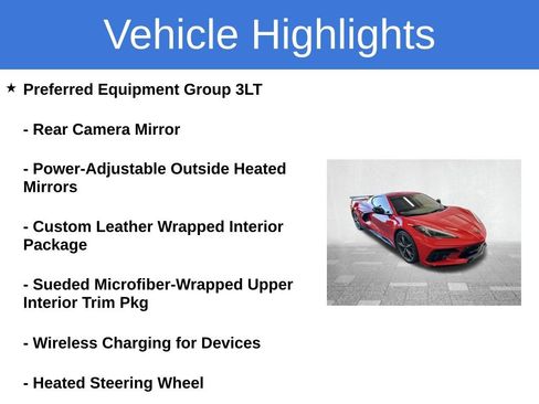 Used 2020 Chevrolet Corvette Stingray Premium Cpe w/ 3LT Preferred Equipment Group RWD image 4