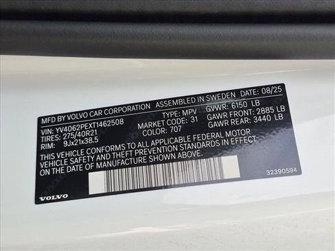 Used 2026 Volvo XC90 B6 Plus w/ Protection Package Premier AWD/4WD image 27