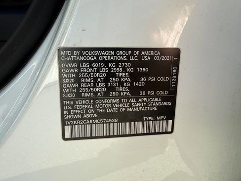 Used 2021 Volkswagen Atlas SE AWD/4WD image 32