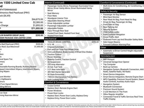Used 2022 RAM 1500 Limited w/ Body Color Bumper Group AWD/4WD image 2