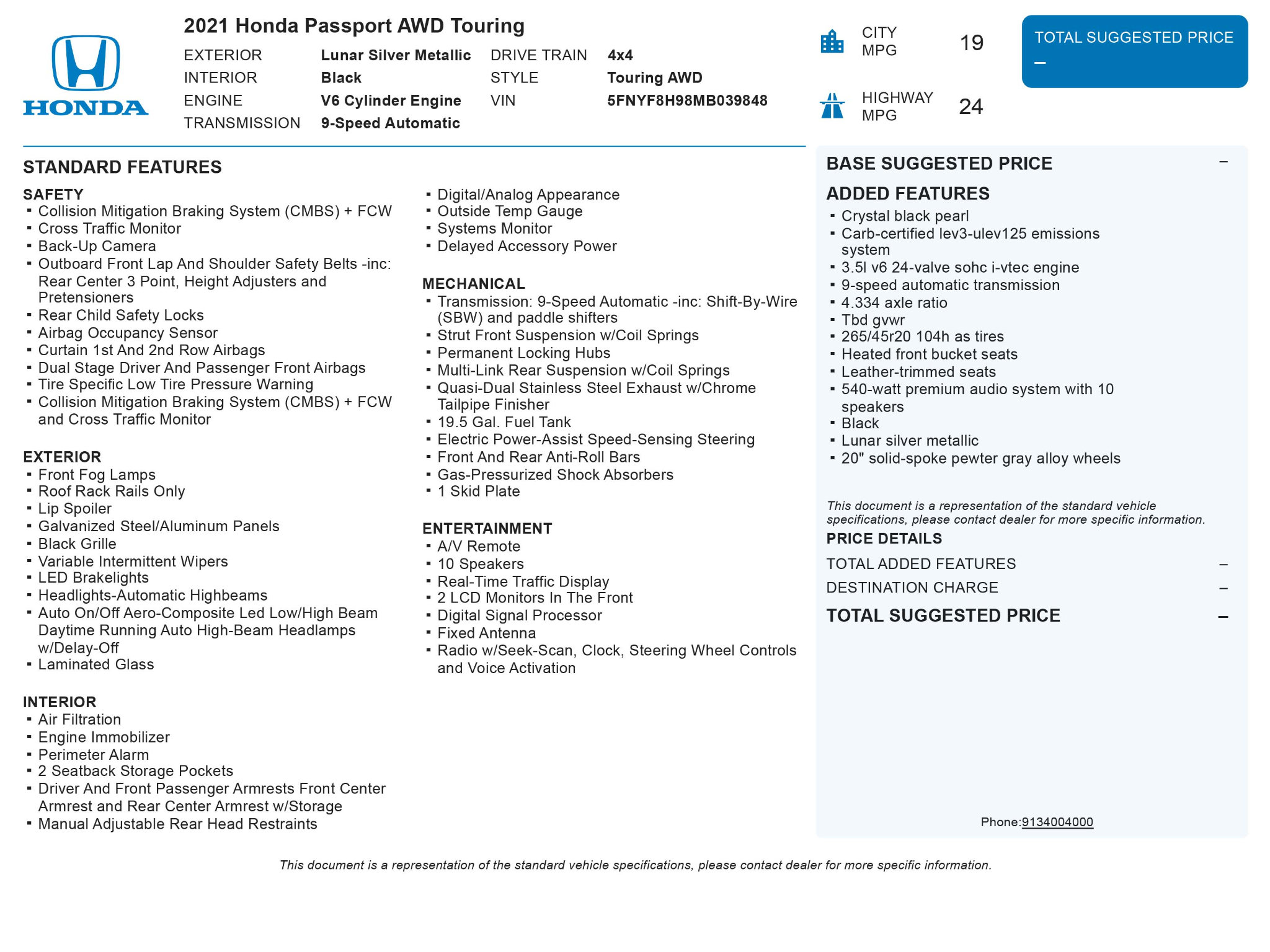Used 2021 Honda Passport Touring image 2