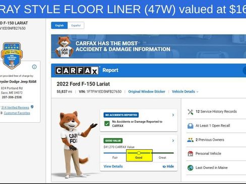 Used 2022 Ford F150 Lariat AWD/4WD image 12
