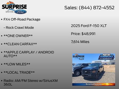 Used 2025 Ford F150 XLT w/ Equipment Group 302A MID AWD/4WD image 18