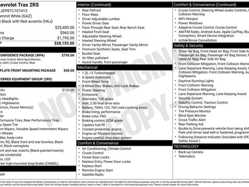 New 2026 Chevrolet Trax RS w/ Driver Confidence Package FWD image 3