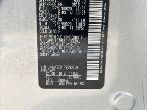Used 2023 Nissan Armada SL w/ Cargo Package AWD/4WD image 14