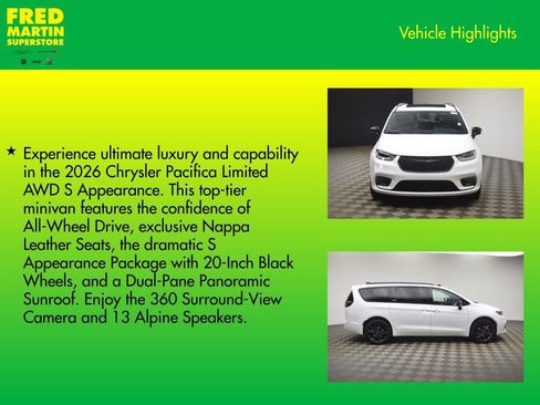 New 2026 Chrysler Pacifica Limited w/ S Appearance Package image 8