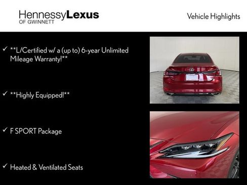 Used 2022 Lexus ES 350 F Sport w/ Accessory Package 2 FWD image 12
