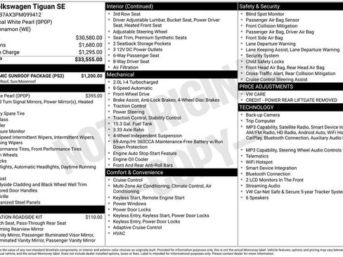 Used 2023 Volkswagen Tiguan SE w/ Panoramic Sunroof Package FWD image 7