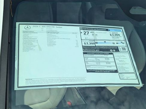 New 2026 Mercedes-Benz C 300 4MATIC Sedan image 17