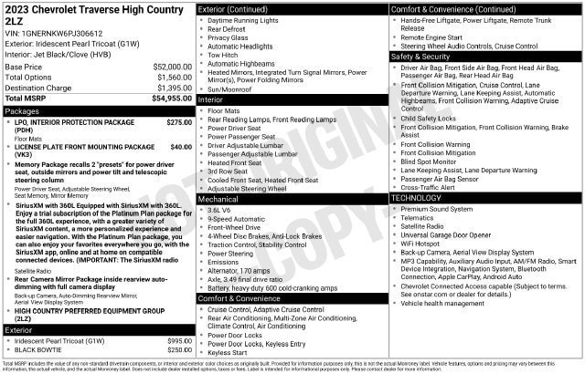 Used 2023 Chevrolet Traverse High Country FWD image 4