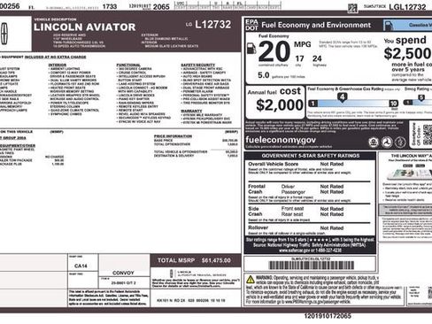 Used 2020 Lincoln Aviator Reserve w/ Elements Package Plus AWD/4WD image 11