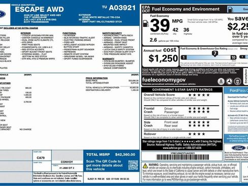 New 2026 Ford Escape ST-Line Select w/ Tech Pack #2 image 2