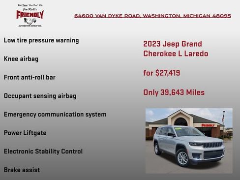 Used 2023 Jeep Grand Cherokee L Laredo w/ Luxury Tech Group I AWD/4WD image 25
