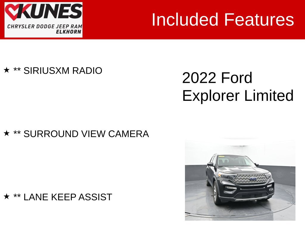 Used 2022 Ford Explorer Limited AWD/4WD image 3