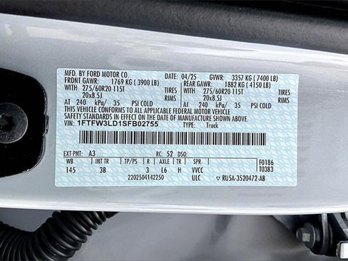 New 2025 Ford F150 XLT w/ Equipment Group 303A High image 13