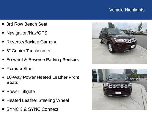 Used 2018 Ford Explorer XLT w/ Equipment Group 202A FWD image 33