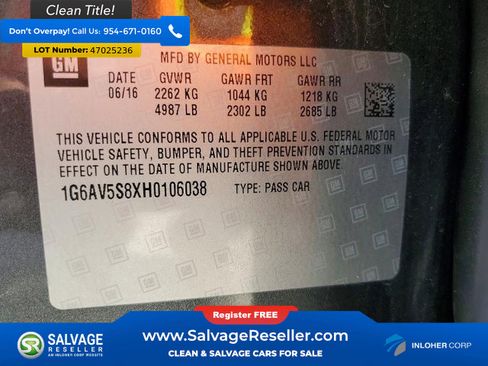 Used 2017 Cadillac CTS Vsport Premium Luxury RWD image 16