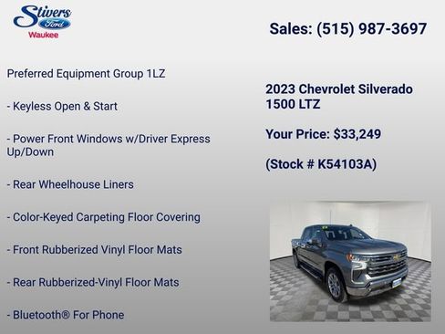 Used 2023 Chevrolet Silverado 1500 LTZ AWD/4WD image 16