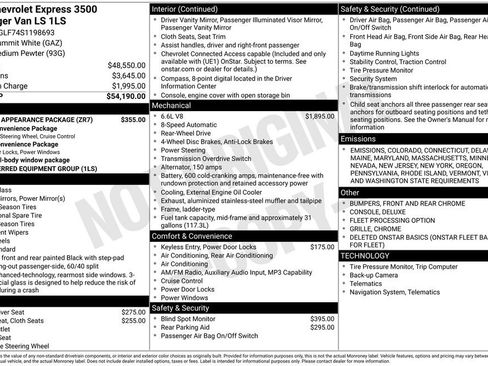 Certified 2025 Chevrolet Express 3500 LS w/ Chrome Appearance Package image 34