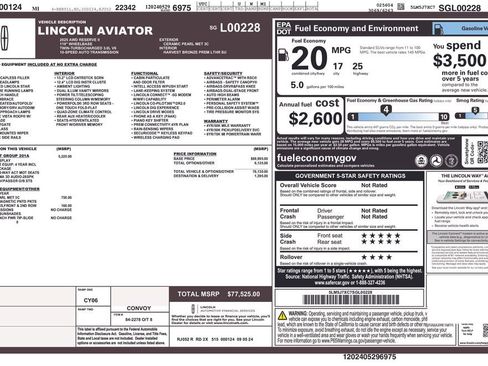 Used 2025 Lincoln Aviator Reserve w/ Equipment Group 201A image 37