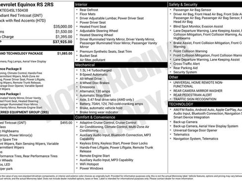 Used 2025 Chevrolet Equinox RS w/ Safety and Technology Package AWD/4WD image 4