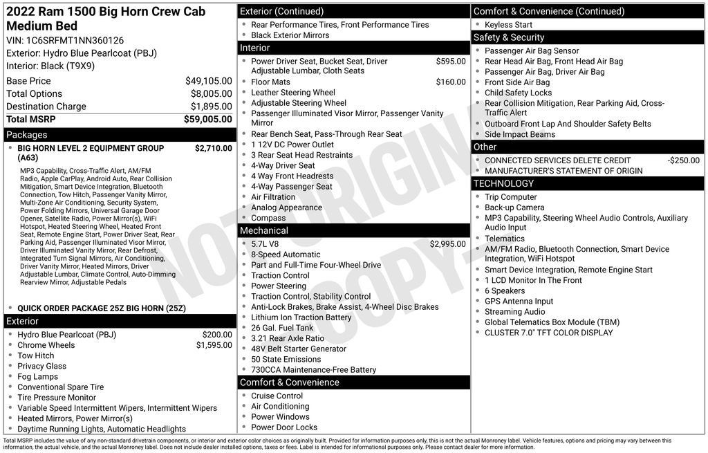 Used 2022 RAM 1500 Big Horn AWD/4WD image 7