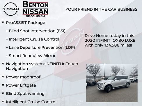 Used 2020 INFINITI QX80 Luxe w/ Proassist Package image 9