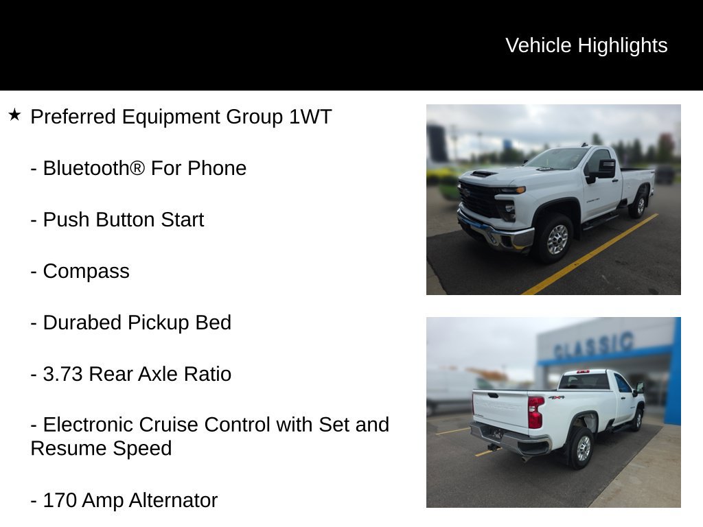 Used 2026 Chevrolet Silverado 2500 W/T w/ Snow Plow Prep/Camper Package AWD/4WD image 11