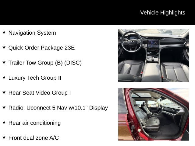 Used 2023 Jeep Grand Cherokee L Limited w/ Rear Seat Video Group I AWD/4WD image 12