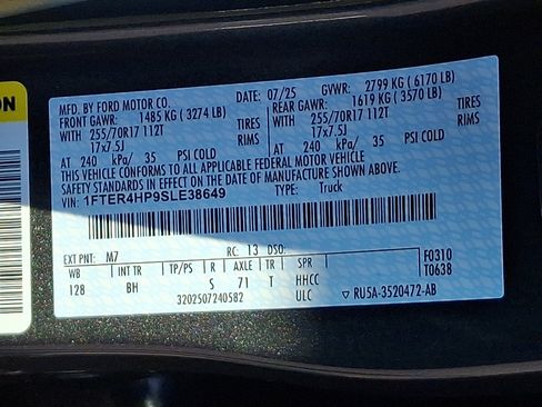 New 2025 Ford Ranger XLT w/ Equipment Group 301A High image 9