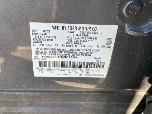 Used 2021 Ford Explorer Limited w/ Equipment Group 301A RWD image 10