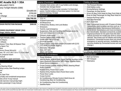 Used 2019 GMC Acadia SLE image 2