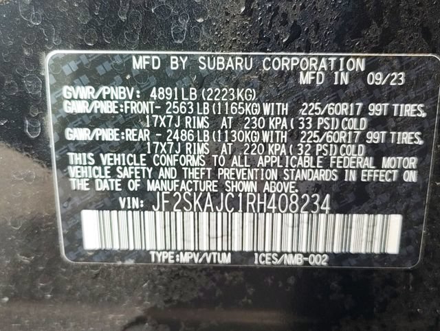 Certified 2024 Subaru Forester Wilderness AWD/4WD image 9