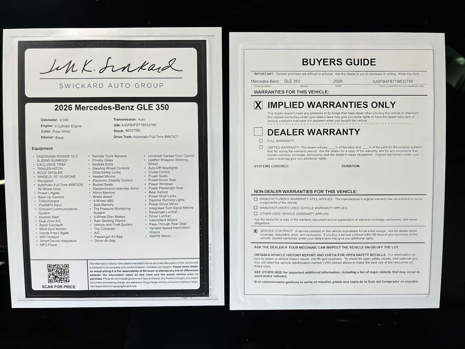 Used 2026 Mercedes-Benz GLE 350 4MATIC image 48