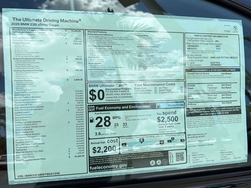 New 2026 BMW 230i xDrive Coupe w/ Premium Package AWD/4WD image 35