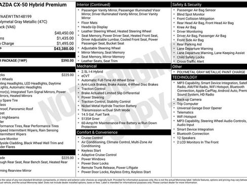 Certified 2026 MAZDA CX-50 2.5 Hybrid w/ Weather Package AWD/4WD image 2