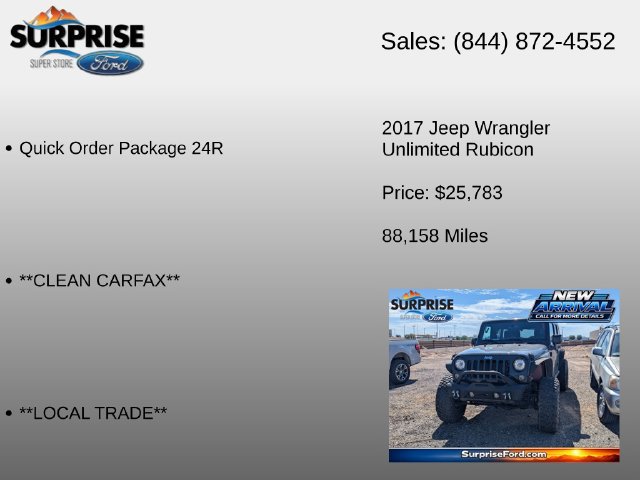 Used 2017 Jeep Wrangler Unlimited Rubicon w/ Connectivity Group AWD/4WD image 6