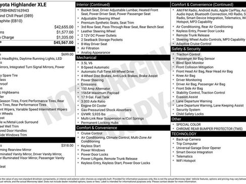 Used 2022 Toyota Highlander XLE image 7