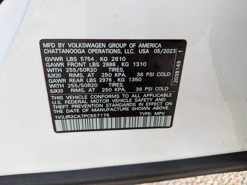 Certified 2023 Volkswagen Atlas SE w/ Panoramic Sunroof Package FWD image 35