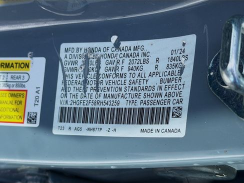 Certified 2024 Honda Civic Sport image 37