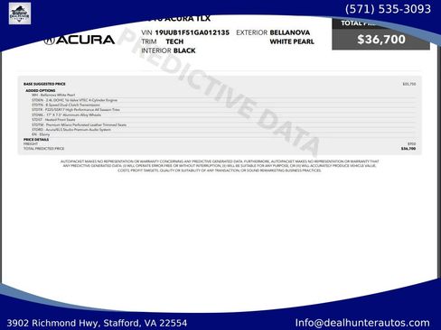 Used 2016 Acura TLX w/ Technology Package FWD image 38