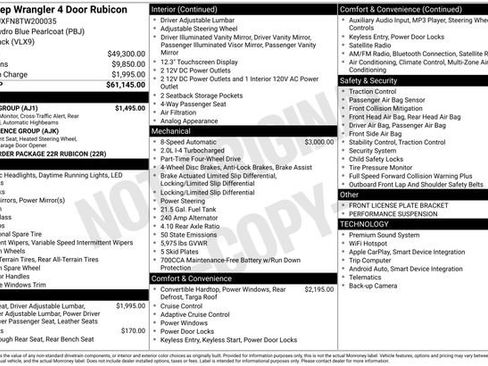 Used 2026 Jeep Wrangler Unlimited Rubicon w/ Safety Group AWD/4WD image 37