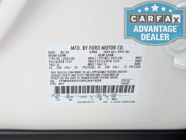 Used 2024 Ford Explorer XLT AWD/4WD image 32