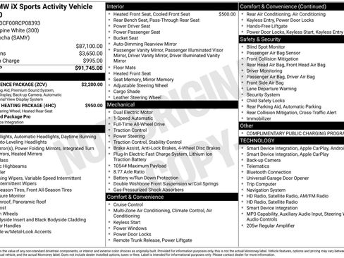 Used 2024 BMW iX xDrive50 w/ Convenience Package AWD/4WD image 41